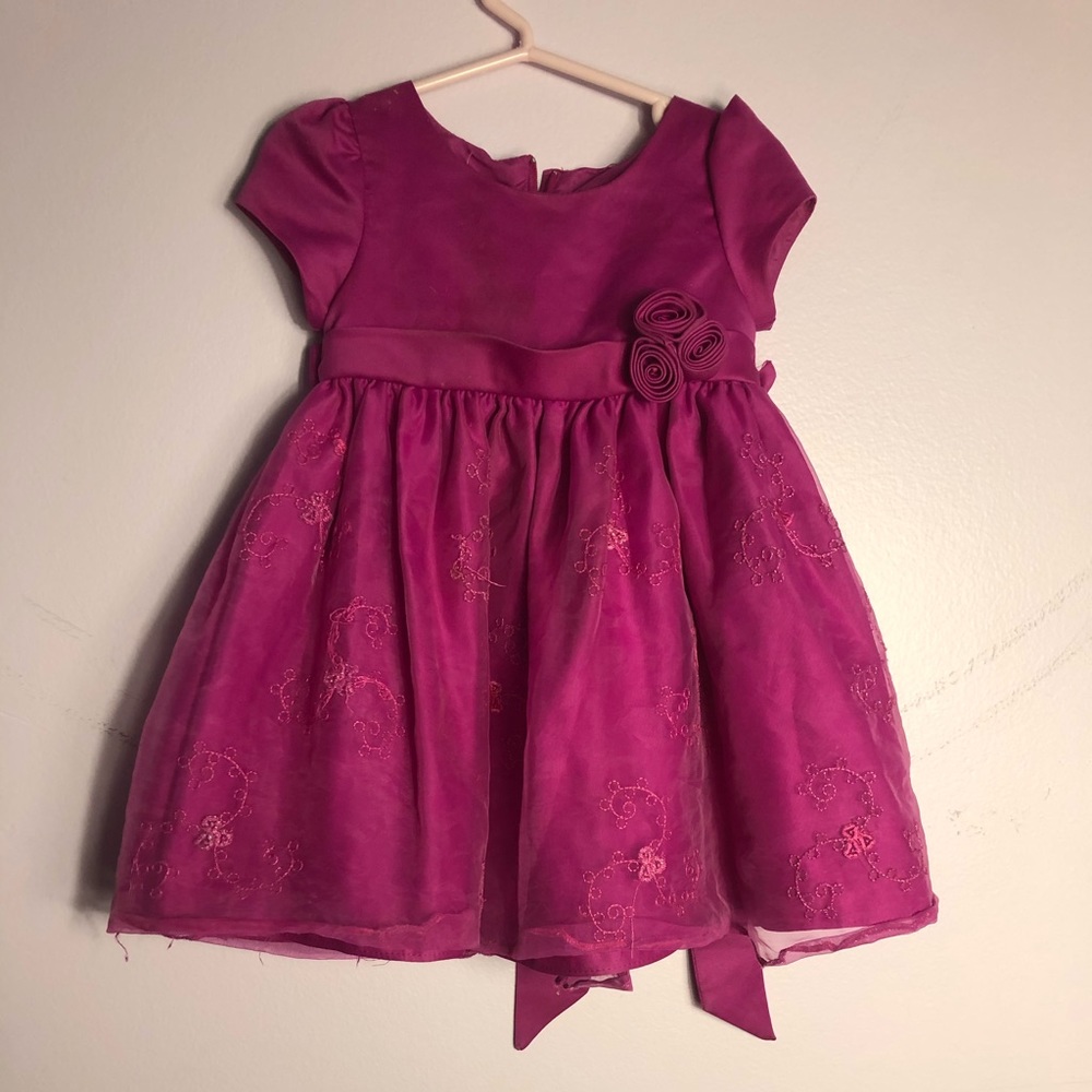 🌸Little girls hot pink party dress